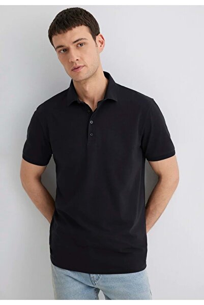 Mavi M0612011 Polo majica s visokim ovratnikom Muška majica CRNA