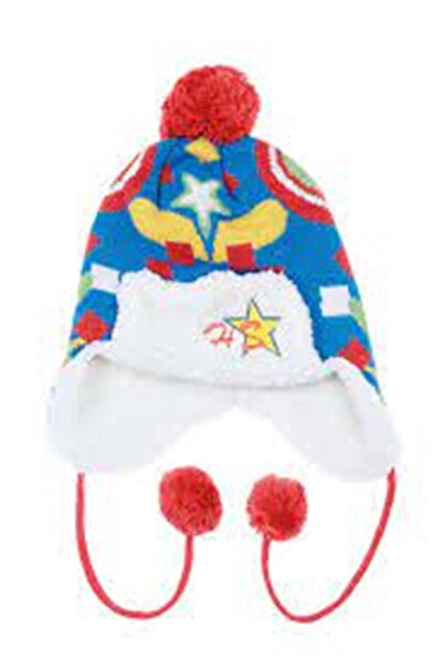 PembeMavi Baby Collections Boy's Embroidered Knitwear Beret for Ages 1-3 Saks