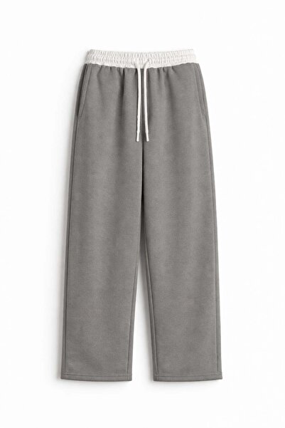 VAMOSCLO Baggy Fit Eşofman Alt Füme