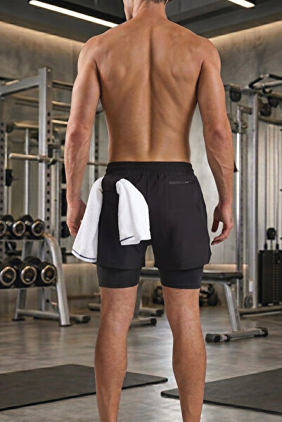 GHASSY CO Erkek Running Hızlı Kuruma Micropoly Antrenman Halısaha Fitness Kısa Taytlı Outdoor Şort