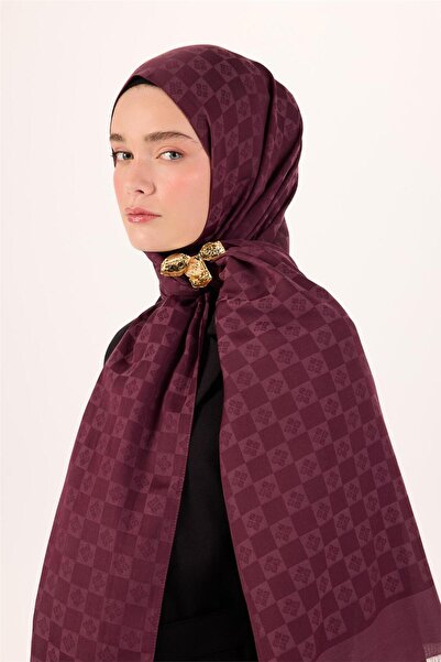 Silk Home Bumbac Poliester Liva Şal Textură Prune Respirabil 90X200
