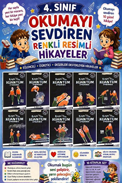 Ata Yayıncılık 4.Sınıf Renkli Eğlenceli Maceralı Okumayı Sevdiren Hikaye Seti 11