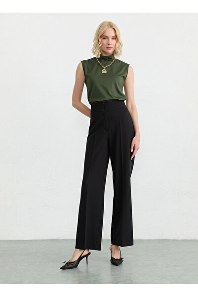 Selen Siyah Kadın Pantolon 26YSL5585