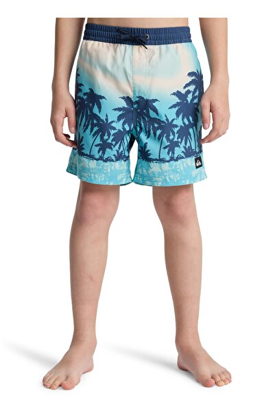 Quiksilver Mavi Erkek Çocuk Desenli Şort Mayo EQBJV03540-EVD PRINTED