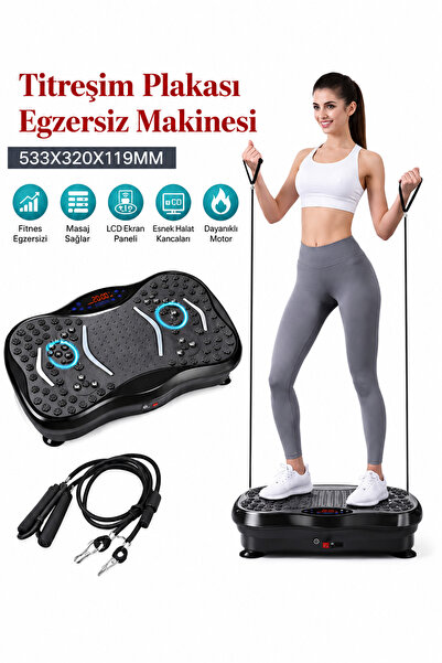 qasul Titreşim Plakası Aleti Bluetooth Müzikli Uzaktan Kumandalı, Vücut Şekil...