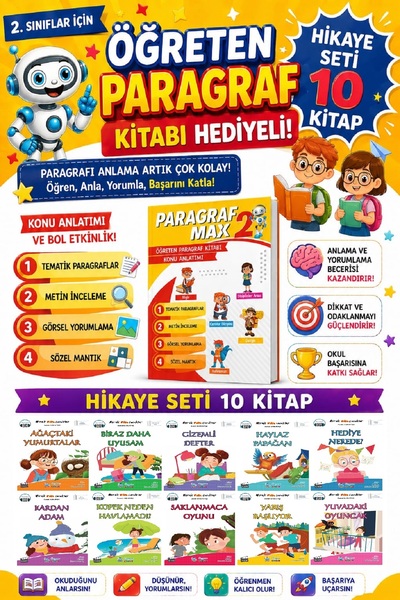 Üçgen Yayıncılık 2.Sınıf Merak Eden Çocuklar Hikaye Seti (32 Sayfa) - Paragra...
