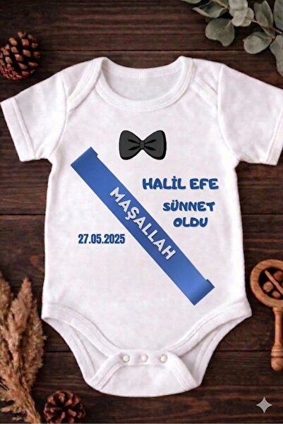 EYDUBABY Sünnet Zıbın YAZILI BEBEK BODY ZIBIN