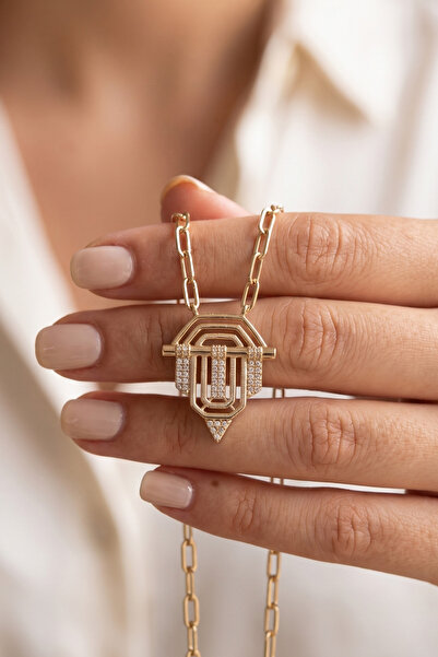 Elika Silver Leyla Serenay Gold Women's Necklace