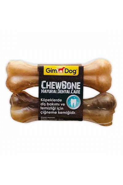 Gimdog Mordimi Natürel Press Kemik Köpek Ödülü 2'li 11 Cm