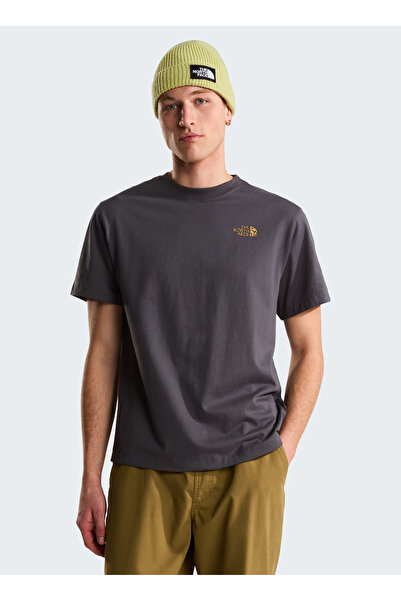 THE NORTH FACE Koyu Gri Yuvarlak Yaka Regular Fit Erkek T-Shirt NF0A8GB4RHI1-...