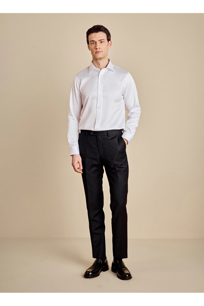 BROOKS BROTHERS Siyah Erkek Standart Pantolon BBSS26MPT003