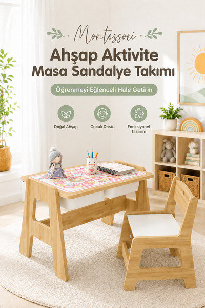 Hopiers STUDY 1 AKTİVİTE , ÇALIŞMA MASASI , SEPETLİ ÇOK AMAÇLI KULLANIM