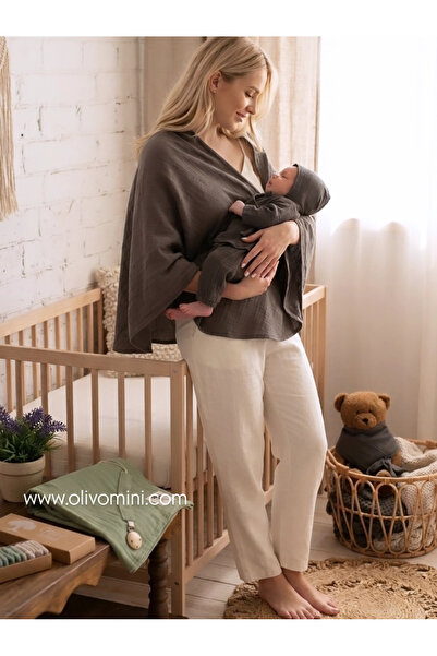 Olivo Mini غطاء عربة الأطفال لحديثي الولادة للرضاعة الطبيعية أنثراسيت 2 في 1 ...