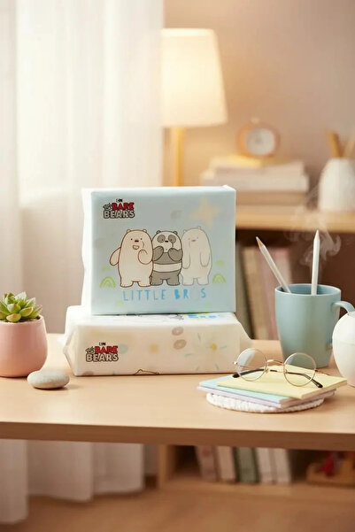 Miniso We Bare Bears Lisanslı Baskılı Kağıt Mendil – 3 Katlı Yumuşak ve Dayan...