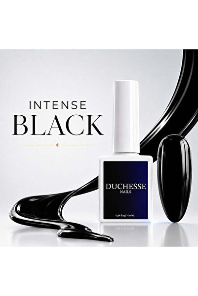 Duchesse Nails Ojă semipermanentă, FĂRĂ HEMA și TPO, Nuanță negru intens, 10 ml