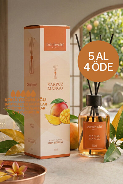 Benevole Karpuz Mango Bambu Çubuklu Oda Kokusu 100 ml | Karpuz, Mango, Çiçeks...