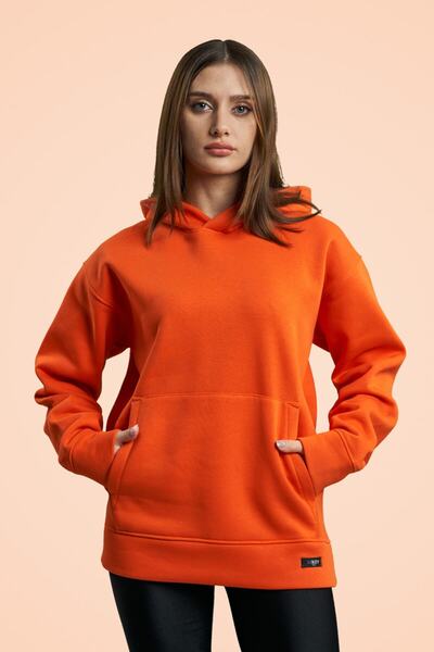 MBEY1989 Mbey Oversize Turuncu Hoodie - Unisex