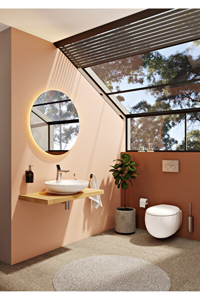 VitrA Memoria 5880B403-0563 Yuvarlak Çanak Lavabo, Clean, 50 cm, Beyaz