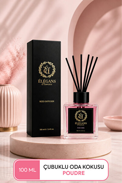 ÉLÉGANS d'Essence Çubuklu Oda Kokusu , PUDRA , 100 ml