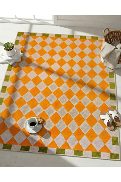 Rugs Modern Halı MOSSO Çok Renkli Dama Desen Modern Dekoratif Halı mosso497