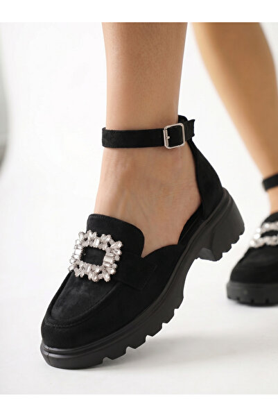 Zaira Pantofi casual dama negri din piele ecologica intoarsa Naomi #24989 - 40