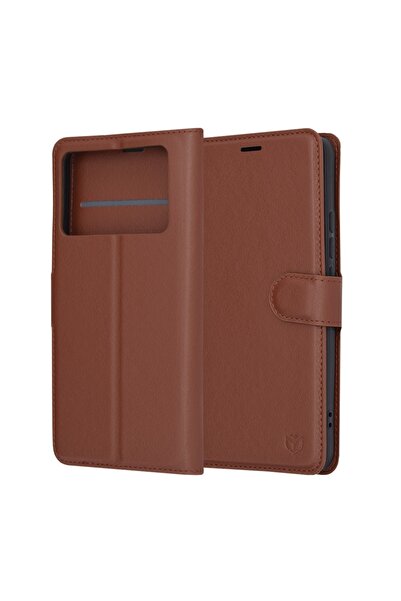 Techsuit Husă pentru Xiaomi Poco X6 Pro - Folio din piele - Maro