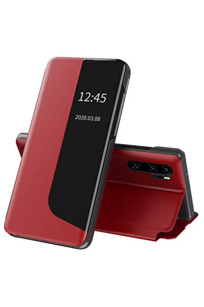 Techsuit Husă pentru Huawei P30 Pro / P30 Pro New Edition - Seria eFold - Roșu