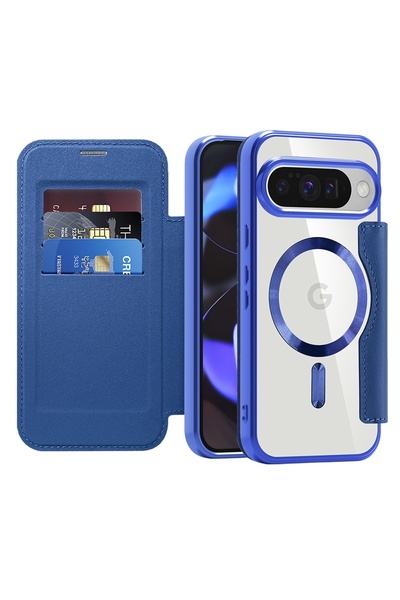Techsuit Husă pentru Google Pixel 10 / 10 Pro - SmartMag Book Case - Albastră