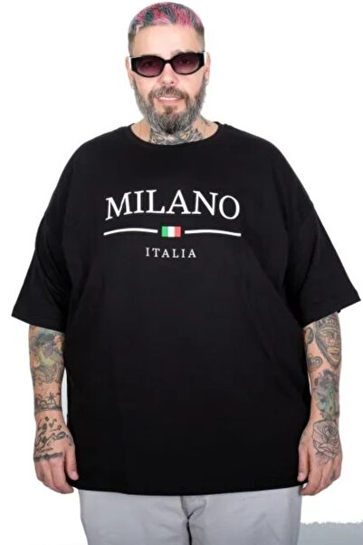 cusseli Large Size Unisex Crew Neck Tshirt Milano C26201 Black