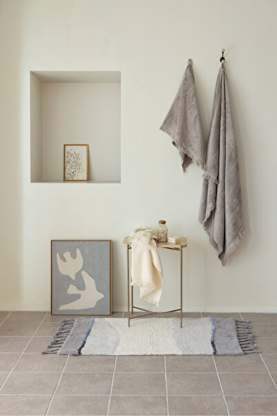 İrya Marble Single Bath Mat 100% Cotton 60X100 Gray