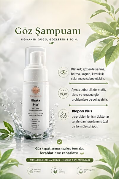 SooShield kirpik ve göz çevresi temizleme köpüğü