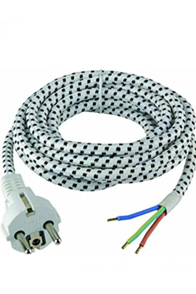 Ender 3x0.75mm 2.5 Mt. Fişli Hazır Ütü Kablosu Yanmaz Slikon Kauçuk (Ütü Kord...
