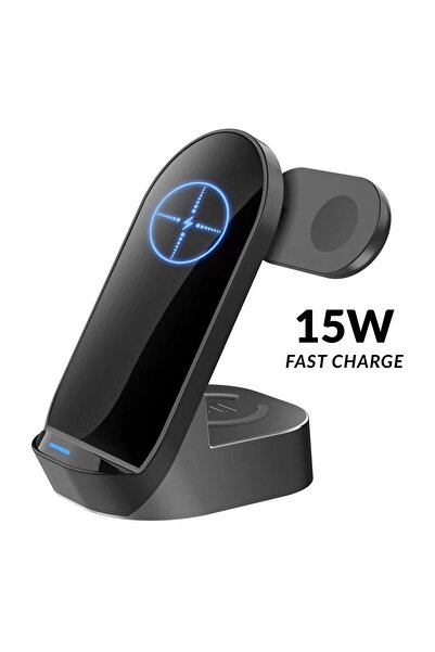 Loowoko Încărcător wireless 3 în 1, W301Ultra, încărcare rapidă 15W, magnetic...