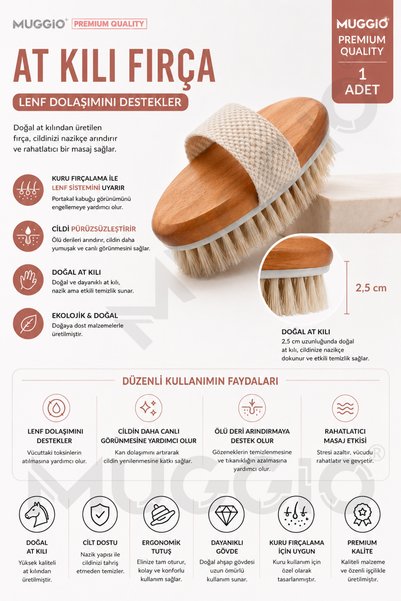 organiflex At Kılı Selülit Fırçası ve Mikro Gözenekli Hamam Kesesi 2'li Set