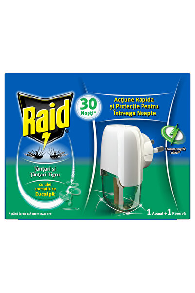 Raid Aparat electric cu lichid eucalipt, anti-tantari 21ml