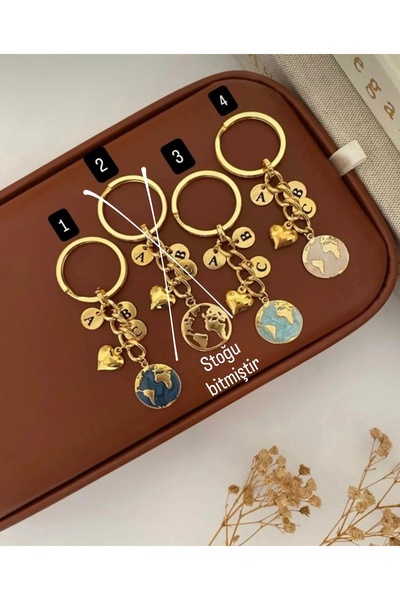 Elvia Atelier İki Harfli Dünya Anahtarlık