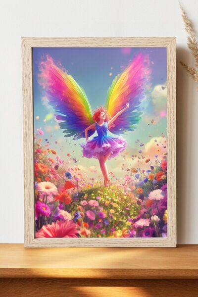 Luna Marissa Αφίσα Butterfly Girl - Αφίσα τοίχου από γυαλιστερό χαρτί χωρίς π...