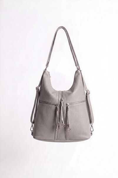 H&D COLLECTİON *Soft Faux Leather Gray Women's Bag Suitable for Hand Shoulder...
