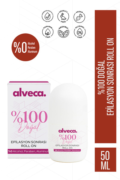 Alveca Epilasyon Sonrası Hassasiyet Giderici Ter Kokusu Önleyici %100 Doğal R...