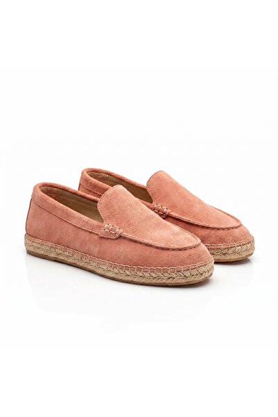 SİBA SHOES Ruby Hakiki Süet Deri Pudra Kadın Espadril
