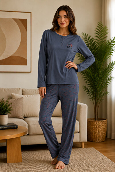 Mutlu City Women's Comfortable Fit Mom Pajama Set for Middle Ages and Older A...