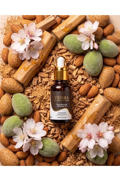 VEDRA AROMATHERAPY & SKINCARE Pure Balance Massage Oil (Sandalwood, Sweet Almond Oil Blend) Massage Oil 30 ml