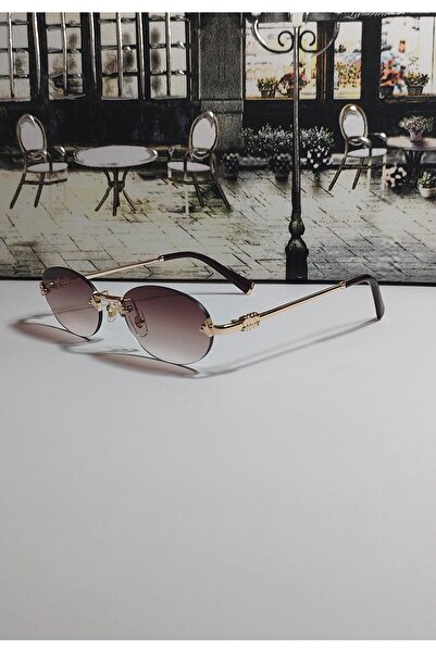 Byc polo Cbp085 Miya Brown Frameless Elegant Stylish Women's Sunglasses..