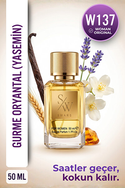 Swars Parfüm W137 Kadın Parfüm Çiçeksi Gurme Edp 50 Ml Vanilya Lavanta Yasemi...