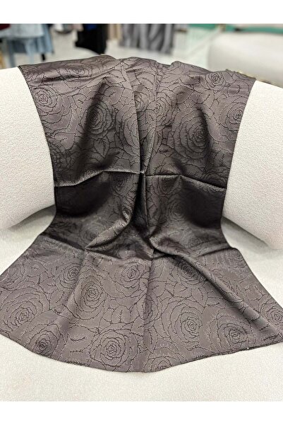 Modario Silk Hand-Made Voile Jacquard Shawl with Rose Pattern - 16
