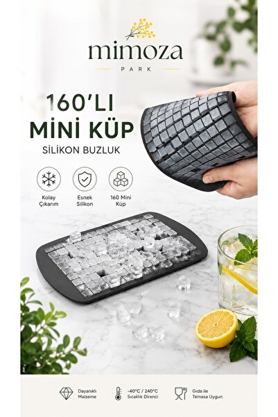 KÜÇÜK EW Esnek Silikon Buz Kalıbı Mini Buz Küpleri 24x12x1 Cm