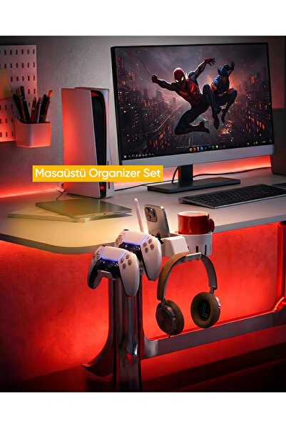 SMİLESEPET MASA ÜSTÜ DÜZENLEYİCİ ORGANİZATÖR SET 1 KALEMLİK BARDAKLIK PC KOL ...