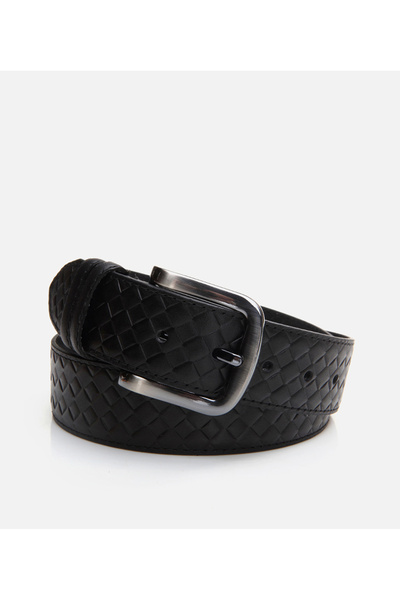 Hotiç Men's Leather Black Belt
