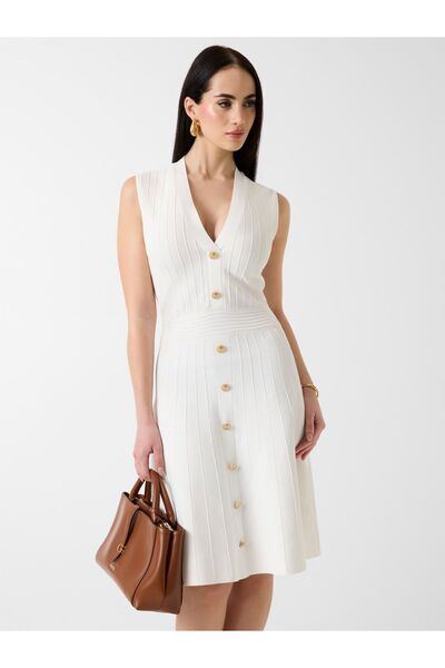 Guess V neck sweater dress