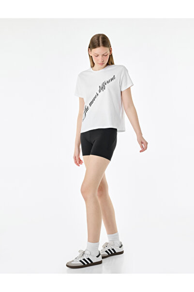 Koton Comfortable Fit Short Sleeve Crew Neck Printed Sports T-Shirt